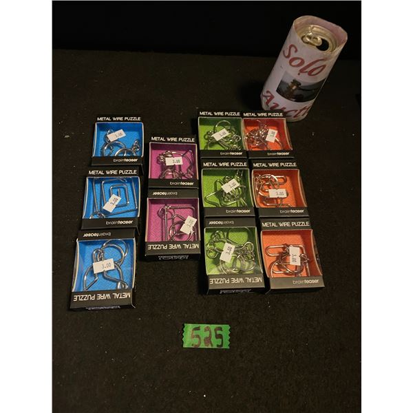 Lot of 11 metal wire puzzles