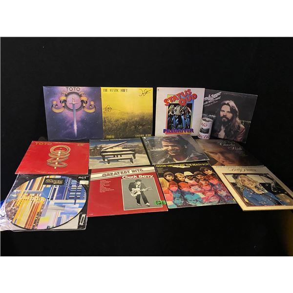 Lot of 12 Record LPs, rock various artists