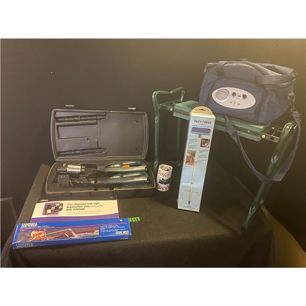 Assorted lot of items including tools and more