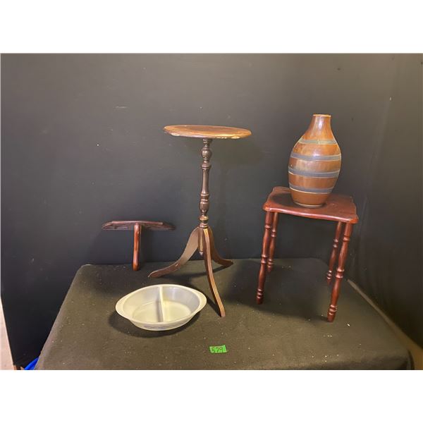 Accent tables, wall shelf and more