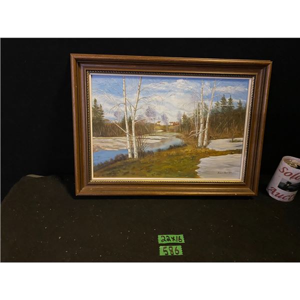 Framed painting by Julie Beyer