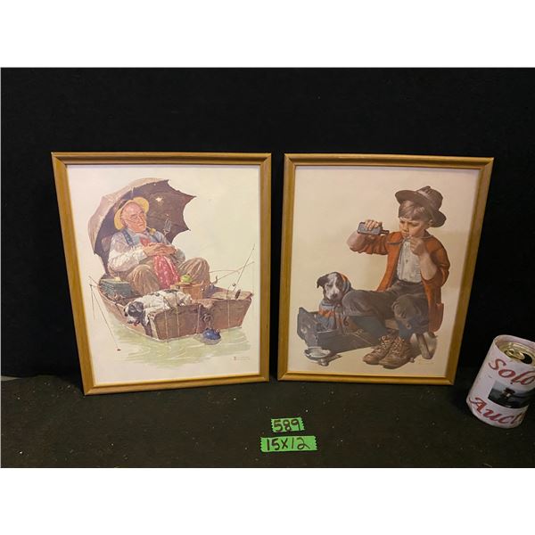 Framed Norman Rockwell prints