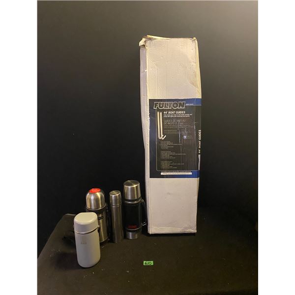 44" Boat guides, 4 thermos