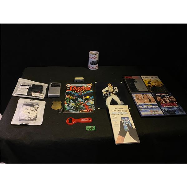 4 DVD movies and assorted other items
