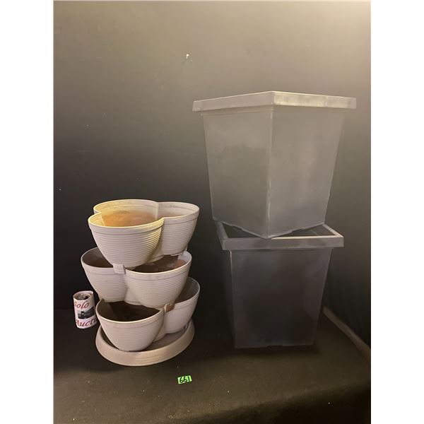 Lot of plant pots