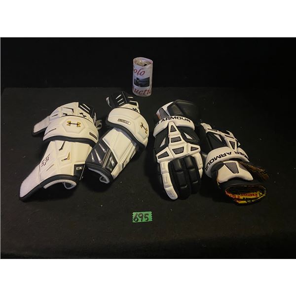 Lacrosse Arm Guards & Gloves - Under Armour brand