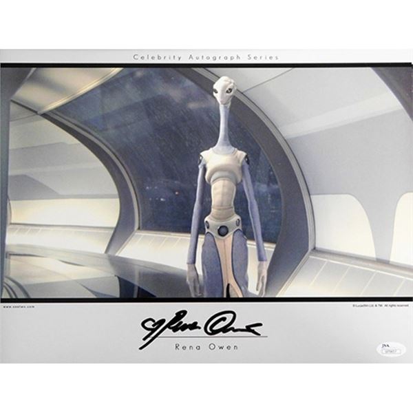 Star Wars Rena Owen Signed 11x14 Stock Card Photo Series JSA Authenticated