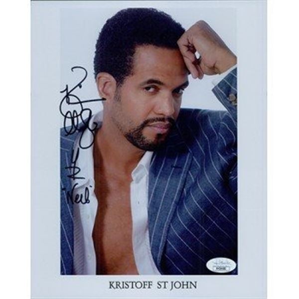 The Young and The Restless Kristoff St John Signed Photo JSA