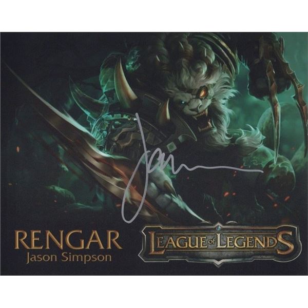 League of Legends Jason Simpson Signed Photo
