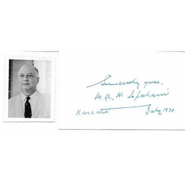 Mirza A. H ISPAHANI Signed Photograph