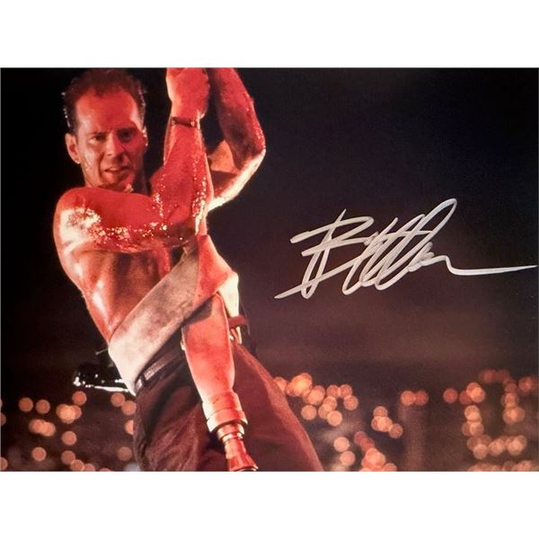 Die Hard Bruce Willis signed photo