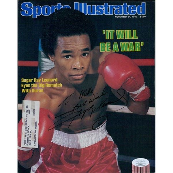 Sugar Ray Leonard Signed Sports Illustrated Magazine Page