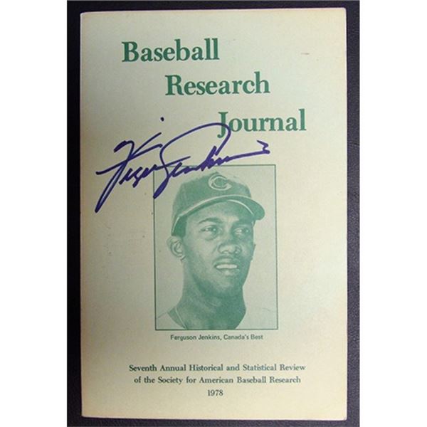 Chicago Cubs Ferguson Jenkins Signed 1978 Baseball Research Journal JSA Authenticated