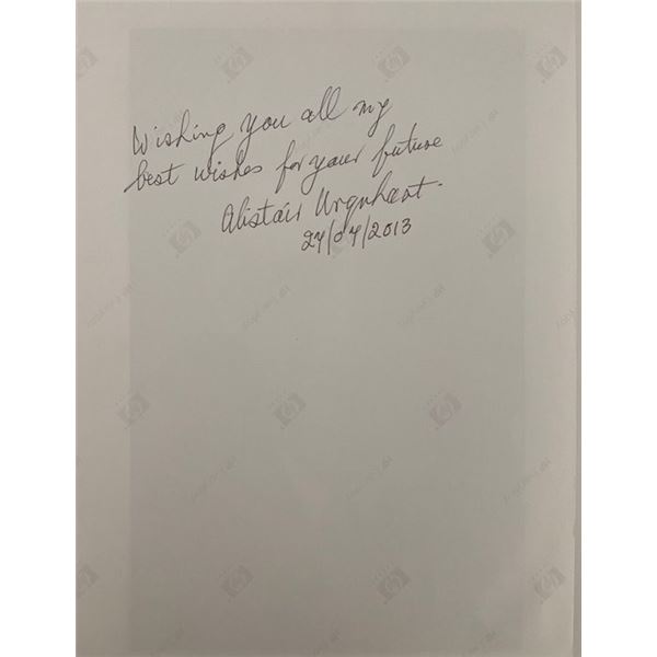 WW2 POW Alistair Urquhart signed photo.
