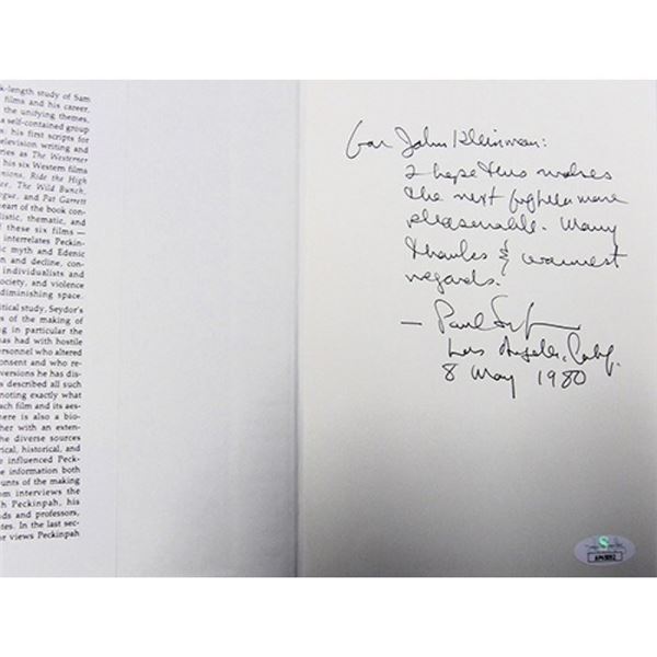 Peckinpah The Western Films Paul Seydor Signed Hardcover Book JSA Authenticated