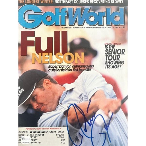 Robert Damron signed 2001 Golf World magazine