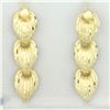 Image 1 : Diamond Cut Dangle Earrings in 14k Yellow Gold