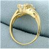 Image 3 : Designer Three Stone Diamond Wedding or Anniversary Ring in 14K Yellow Gold