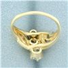 Image 4 : Designer Three Stone Diamond Wedding or Anniversary Ring in 14K Yellow Gold