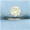Image 1 : Solitaire Champagne Diamond Engagement Ring in 14K White Gold