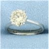 Image 2 : Solitaire Champagne Diamond Engagement Ring in 14K White Gold