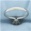 Image 4 : Solitaire Champagne Diamond Engagement Ring in 14K White Gold