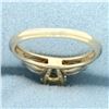 Image 4 : Round and Pear Diamond Engagement Ring in 14k Yellow Gold