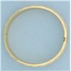 Image 2 : Wave Design Hinged Bangle Bracelet in 14k Yellow Gold