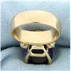 Image 4 : 12ct Amethyst and Diamond Statement Ring in 14k Yellow Gold