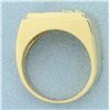 Image 3 : Mens Solitaire Diamond Statement Ring in 14k Yellow Gold