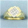 Image 1 : Designer Princess Diamond Ring in 18k Yellow Gold