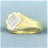 Image 2 : Designer Princess Diamond Ring in 18k Yellow Gold
