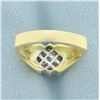 Image 4 : Designer Princess Diamond Ring in 18k Yellow Gold