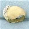 Image 2 : Modern Abstract Design Diamond Ring in 14k Yellow Gold