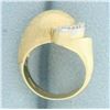 Image 3 : Modern Abstract Design Diamond Ring in 14k Yellow Gold