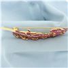 Image 2 : Ruby and Diamond Feather Brooch in 18k Yellow Gold