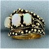 Image 2 : Vintage Opal Ring in 14k Yellow Gold