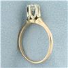 Image 3 : Antique Old European Cut Diamond Solitaire Ring in 14k Yellow Gold