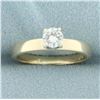 Image 1 : Diamond Solitaire Engagement Ring in 14k Yellow Gold
