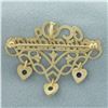 Image 2 : Grandma Topaz Pin in 14k Yellow Gold