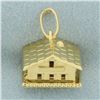 Image 1 : Heart Home Mechanical Pendant in 18k Yellow Gold