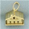 Image 3 : Heart Home Mechanical Pendant in 18k Yellow Gold