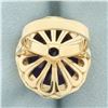 Image 4 : Amethyst Bamboo Design Statement Ring in 14k Yellow Gold