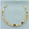 Image 1 : Rainbow Gemstone Geometric Bracelet in 14k Yellow Gold
