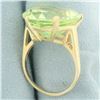 Image 3 : Large Ceylon Green Spinel Heart Ring in 14k Yellow Gold
