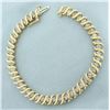 Image 1 : 4ct Diamond Tennis Bracelet in 10k Yellow Gold