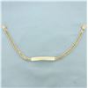 Image 1 : ID Nameplate Rope Bracelet in 14k Yellow Gold