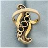 Image 4 : Antique Old Cut Diamond and Sapphire Ring in 14k Yellow Gold