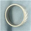 Image 2 : Diagonal Diamond Cut Wedding Band Ring in 14k White Gold