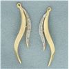 Image 1 : Diamond Drop Earring Enhancers in 14k Yellow Gold